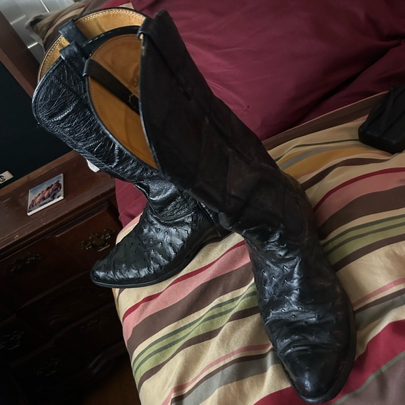 Nocona black ostritch with ostrich tops - Picture 2 of 8